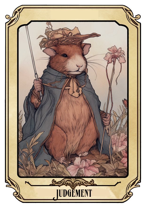 Judgement, a Tarot Pigs card
