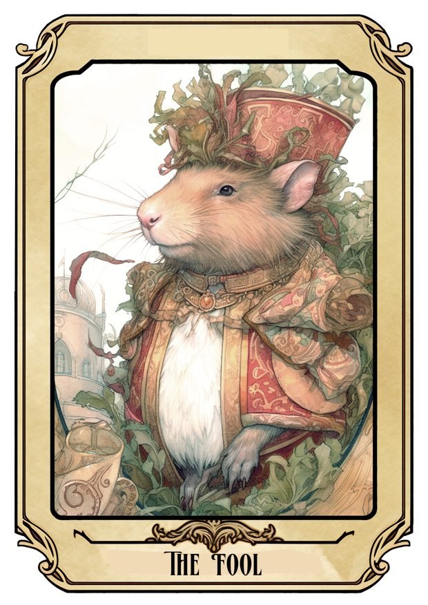The Fool, a Tarot Pigs card
